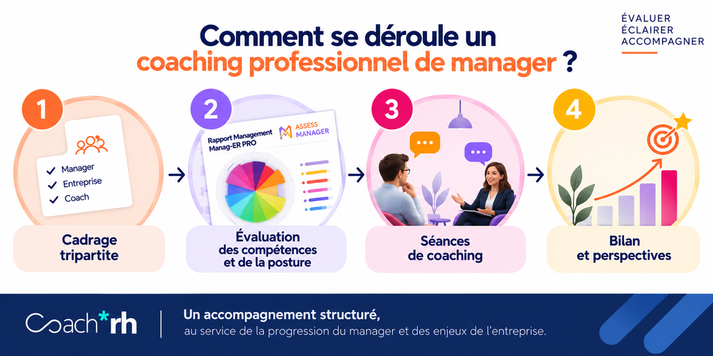 Les 4 étapes du coaching professionnel pour les managers et dirigeants